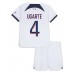 Paris Saint-Germain Manuel Ugarte #4 Barnkläder Borta matchtröja till baby 2023-24 Kortärmad (+ Korta byxor) Billigt